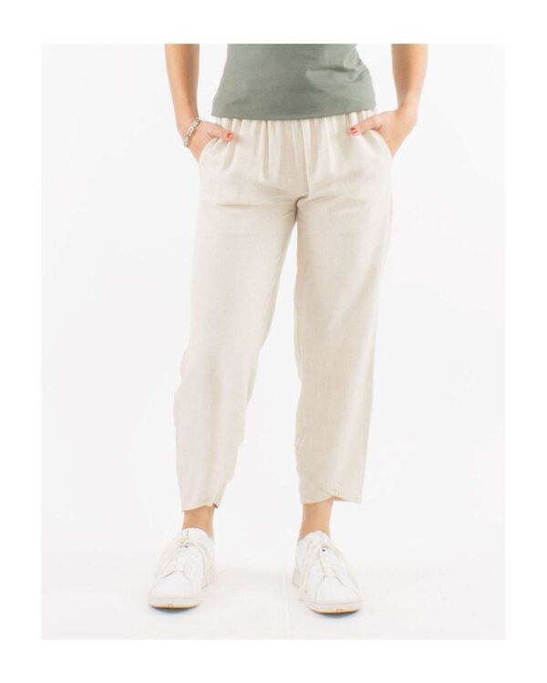 Pantalón Lino/Viscosa Color Natural