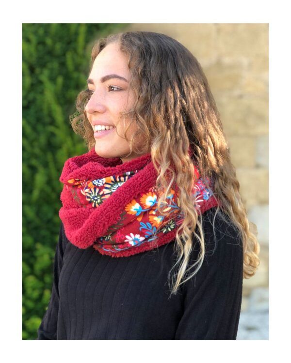 BUFANDA SNOOD BURDEOS