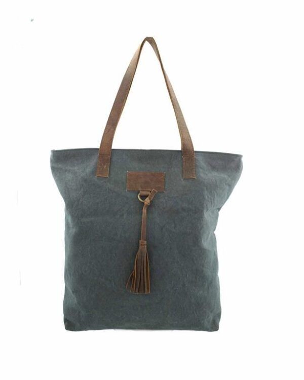 BOLSO ALGODÓN SHOPPING AZUL