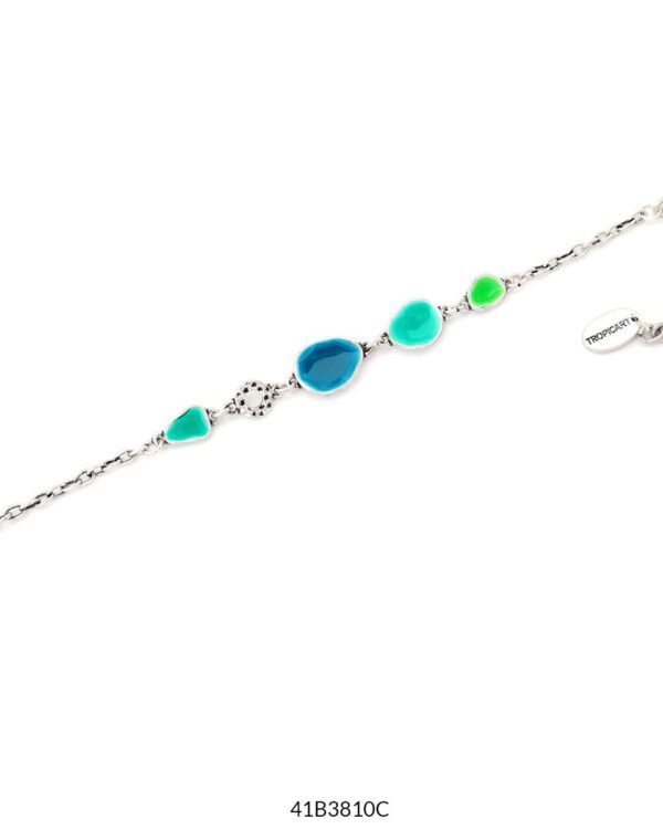 PULSERA SILVER MULTI TURQUESA