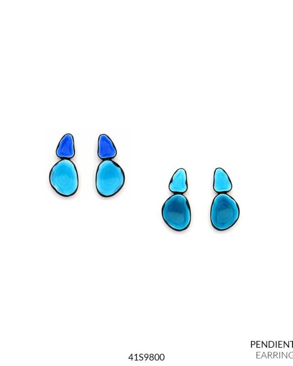 PENDIENTES BLACK MULTI TURQUESA