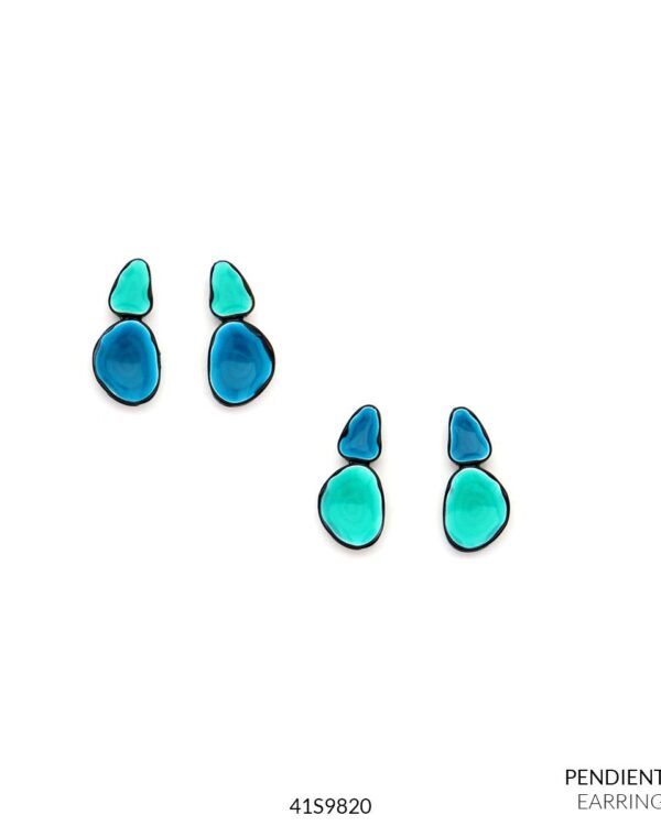 PENDIENTES BLACK MULTI TURQUESA