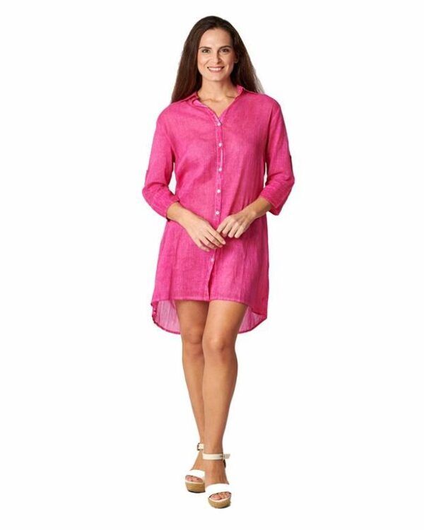 Blusón Algodón Fucsia
