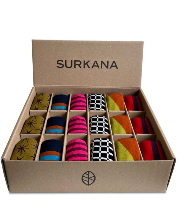 Calcetines altos con motivos coloridos SURKANA