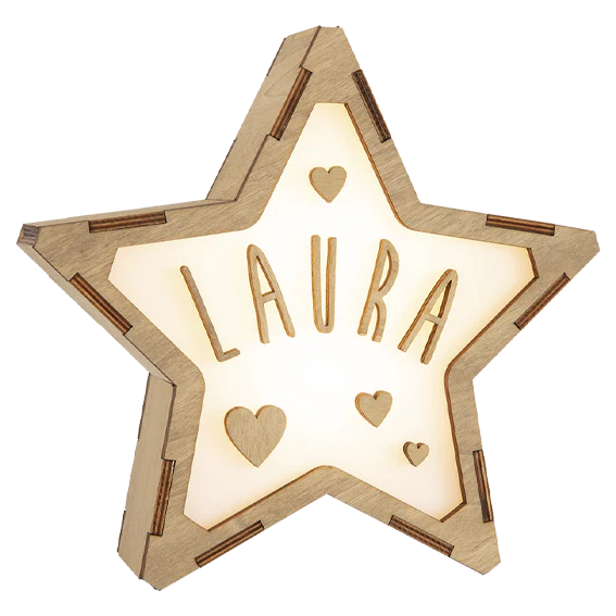 Lámpara Estrella con Kit de Letras 25 cm