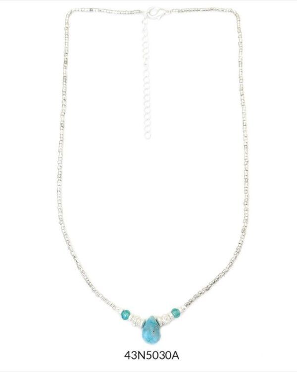 COLLAR SAMI TURQUESA PLATEADO
