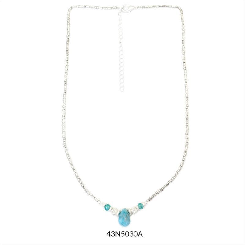 COLLAR SAMI TURQUESA PLATEADO