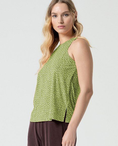 Top cuello redondo Verde acido SURKANA - Imagen 3