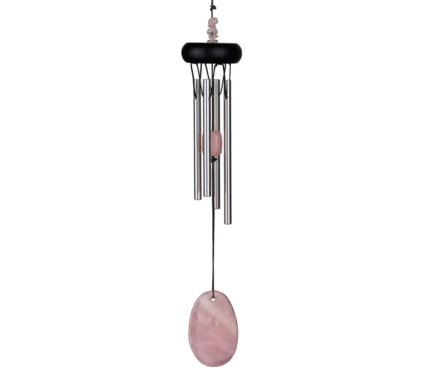 Campana de Viento Precious Stones Cuarzo Rosa 29 cm