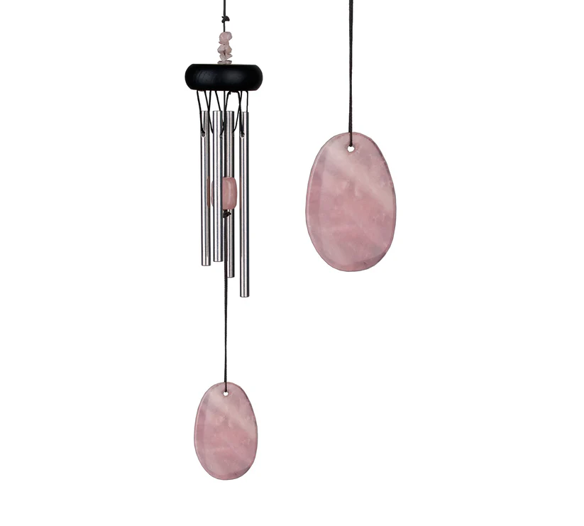 Campana de Viento Precious Stones Cuarzo Rosa 29 cm - Imagen 3