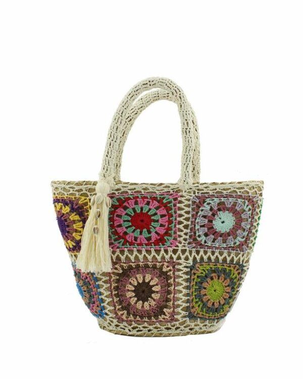 Capazo pequ. Macrame Multicolor