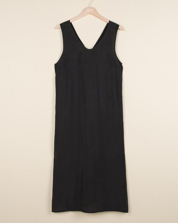 Vestido largo Cupro Carbón POU NOU