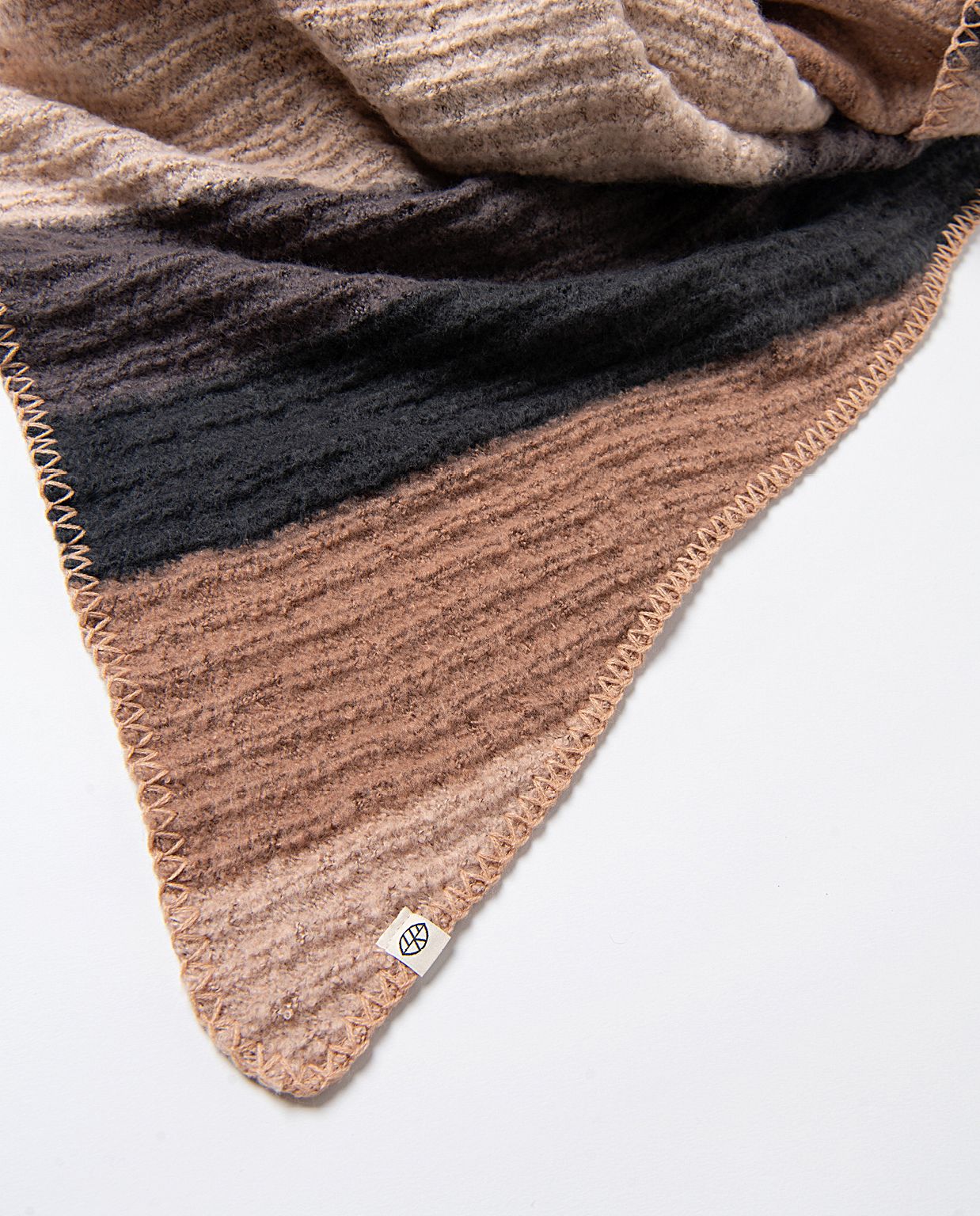 Bufanda tricot de rayas Chocolate SURKANA - Imagen 2