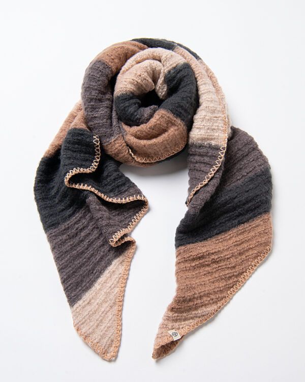 Bufanda tricot de rayas Chocolate  SURKANA