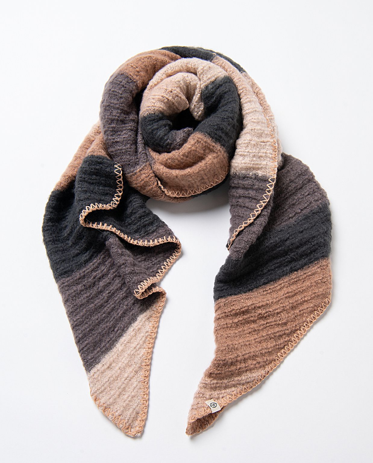 Bufanda tricot de rayas Chocolate SURKANA