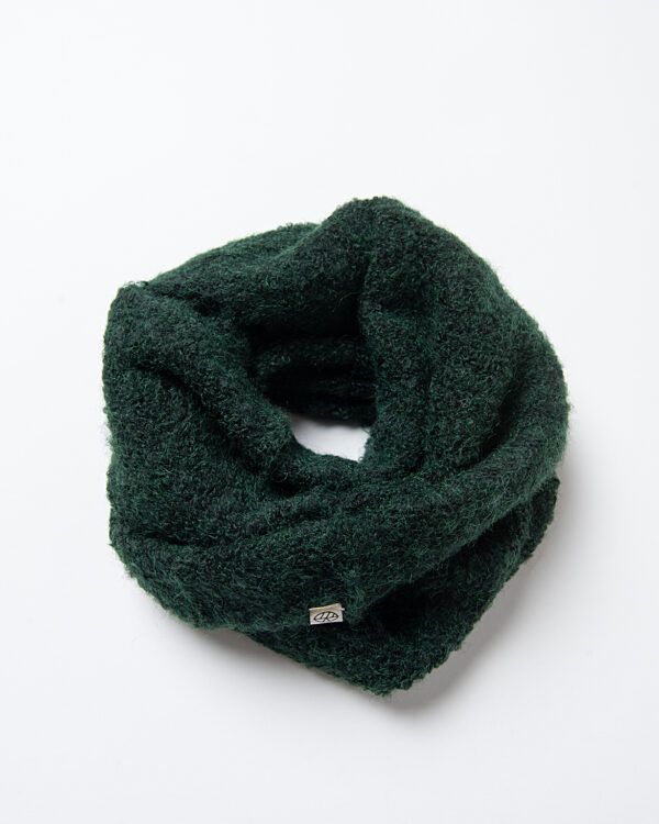 Cuello tejido bouclé Verde Botella SURKANA