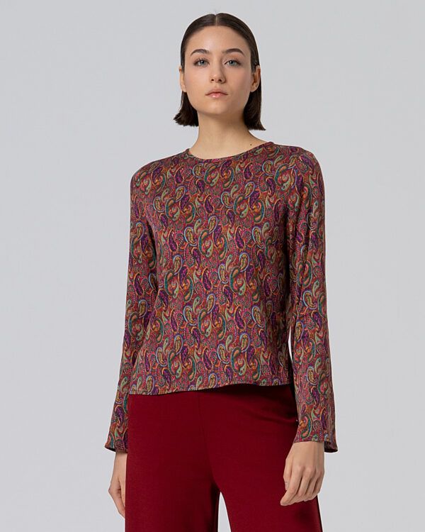 Blusa corta mangas acampanadas Multi  SURKANA