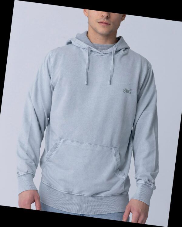 Sudadera capucha pez BORDADO Gris SILVER BA-HUI