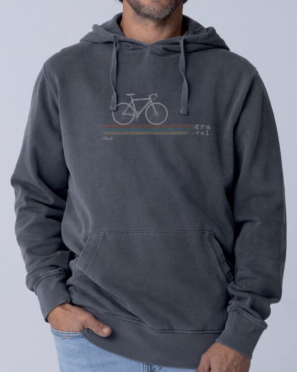 Sudadera capucha RODERAS bici Gris oscuro LA NANSA