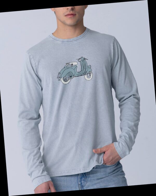 Camiseta M/L ROMA vespa Gris Silver BA-HUI