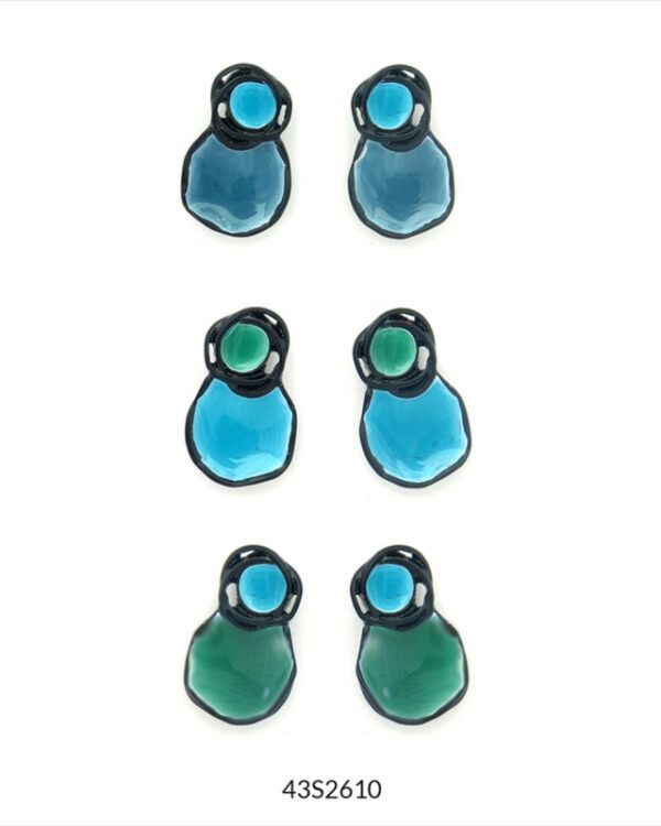PENDIENTES BLACK MULTI TURQUESA