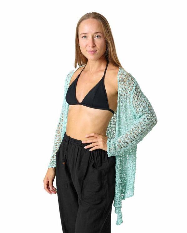 Chaqueta Rayón Crochet Agua Claro