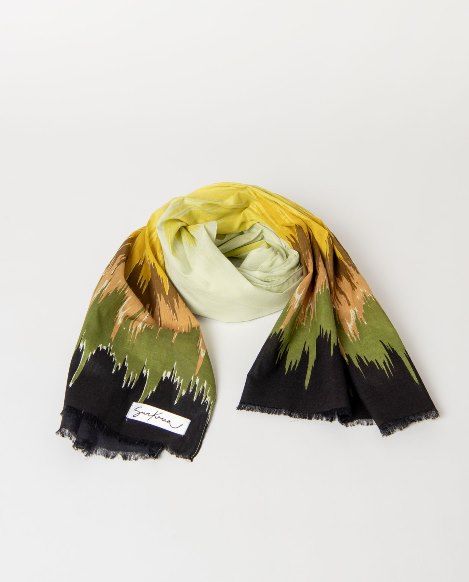 Pañuelo rectangular estampado Oliva SURKANA