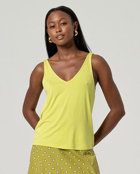 Top de tirantes bamboo Amarillo SURKANA
