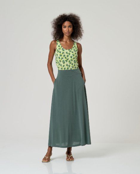 Maxi falda Verde Botella   SURKANA