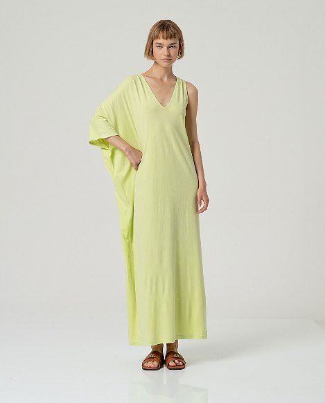 Vestido asimetrico largo Amarillo  SURKANA