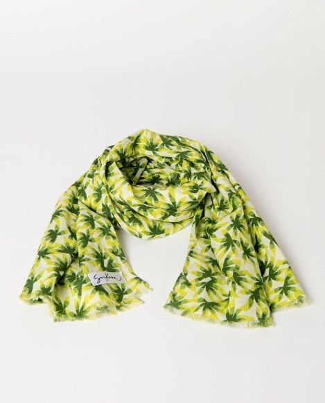 Pañuelo rectangular estampado Verde SURKANA