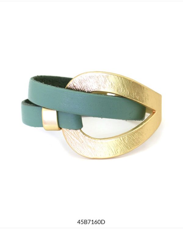 PULSERA MAGIC Verde Agua Dorado