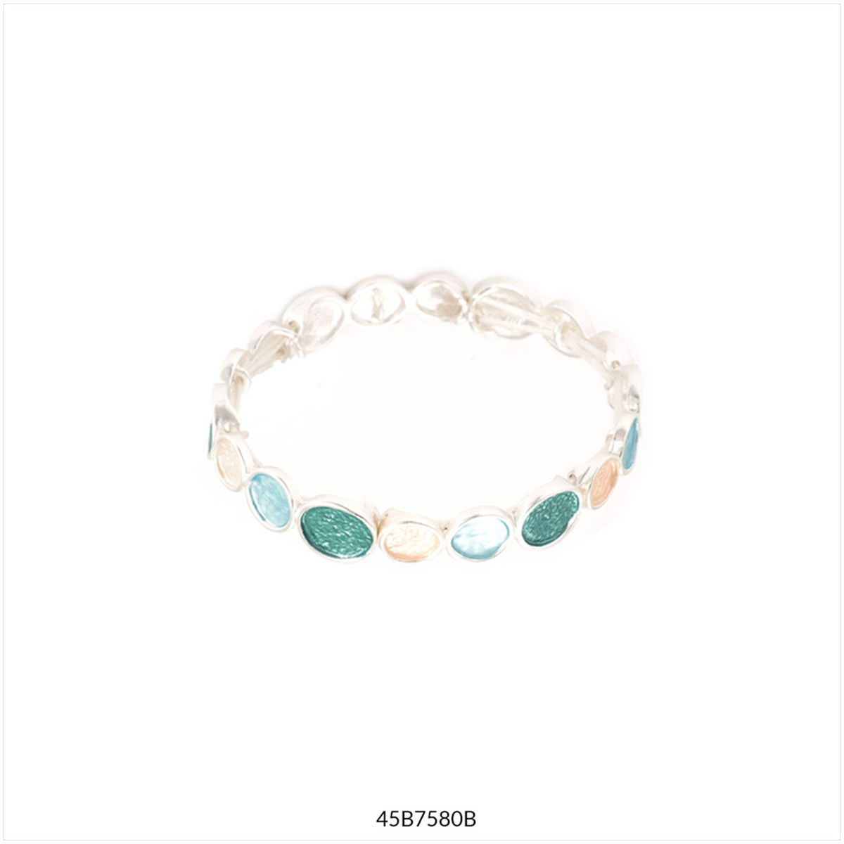 PULSERA VINYET Plateado azul