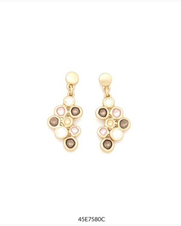 PENDIENTES VINYET Dorados Marrón