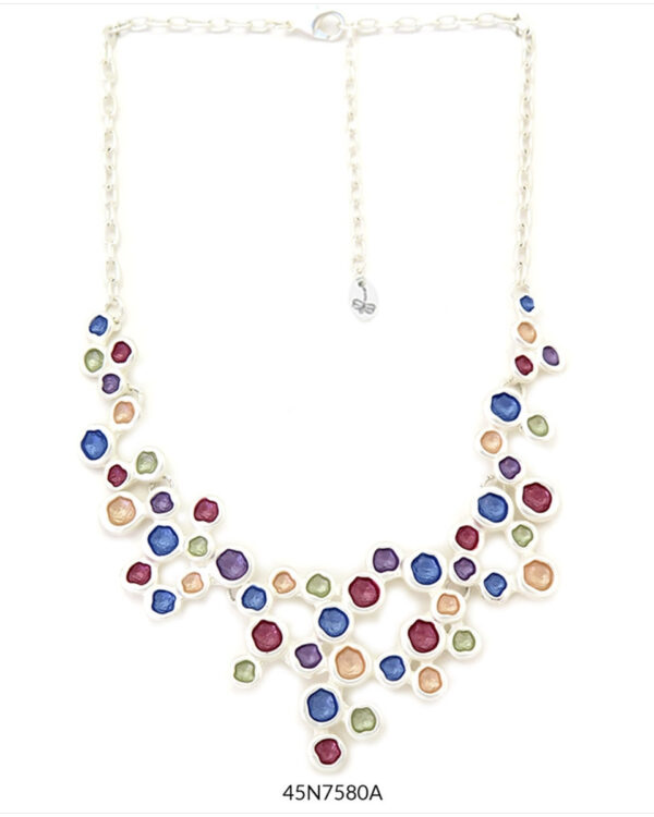 COLLAR VINYET Plateado multicolor