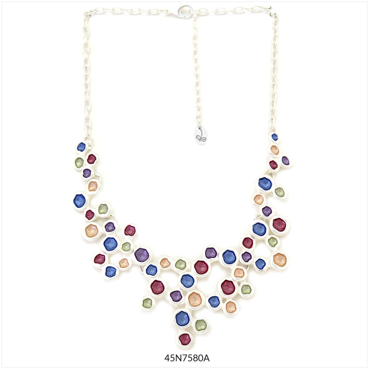COLLAR VINYET Plateado multicolor