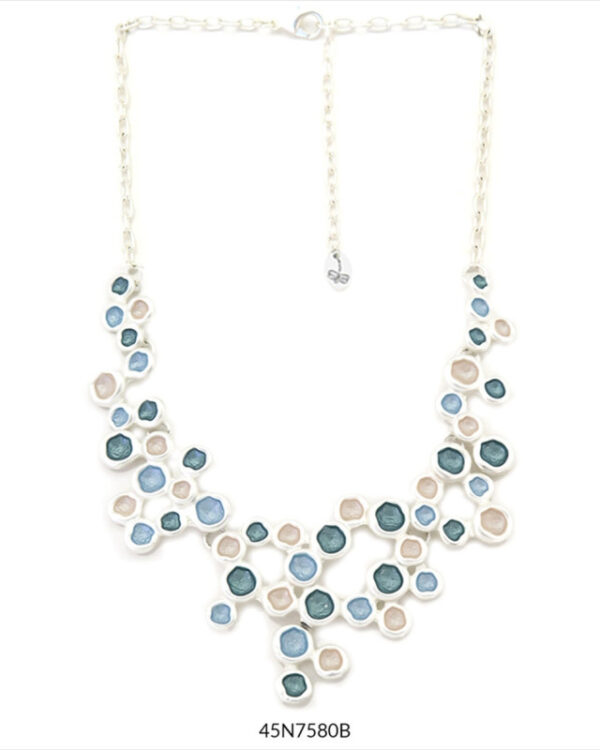 COLLAR VINYET Plateado azul
