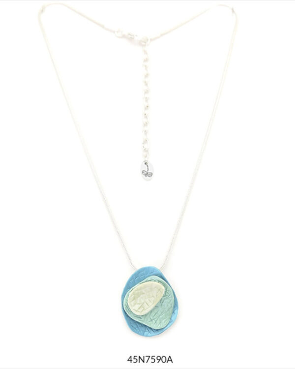COLLAR LAND Plateado Azul