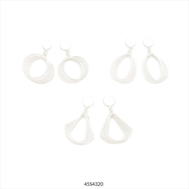 PENDIENTES FAN I plateados