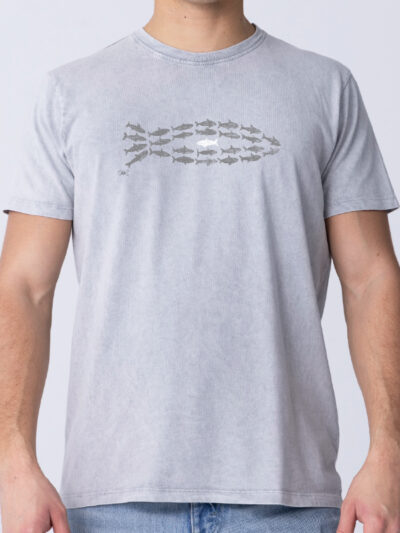 Camiseta MOLA (Pez en peces) Gris claro   BA-HUI