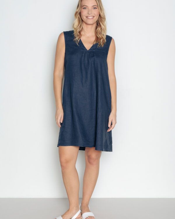Vestido ILLETES Azul Marino POU NOU