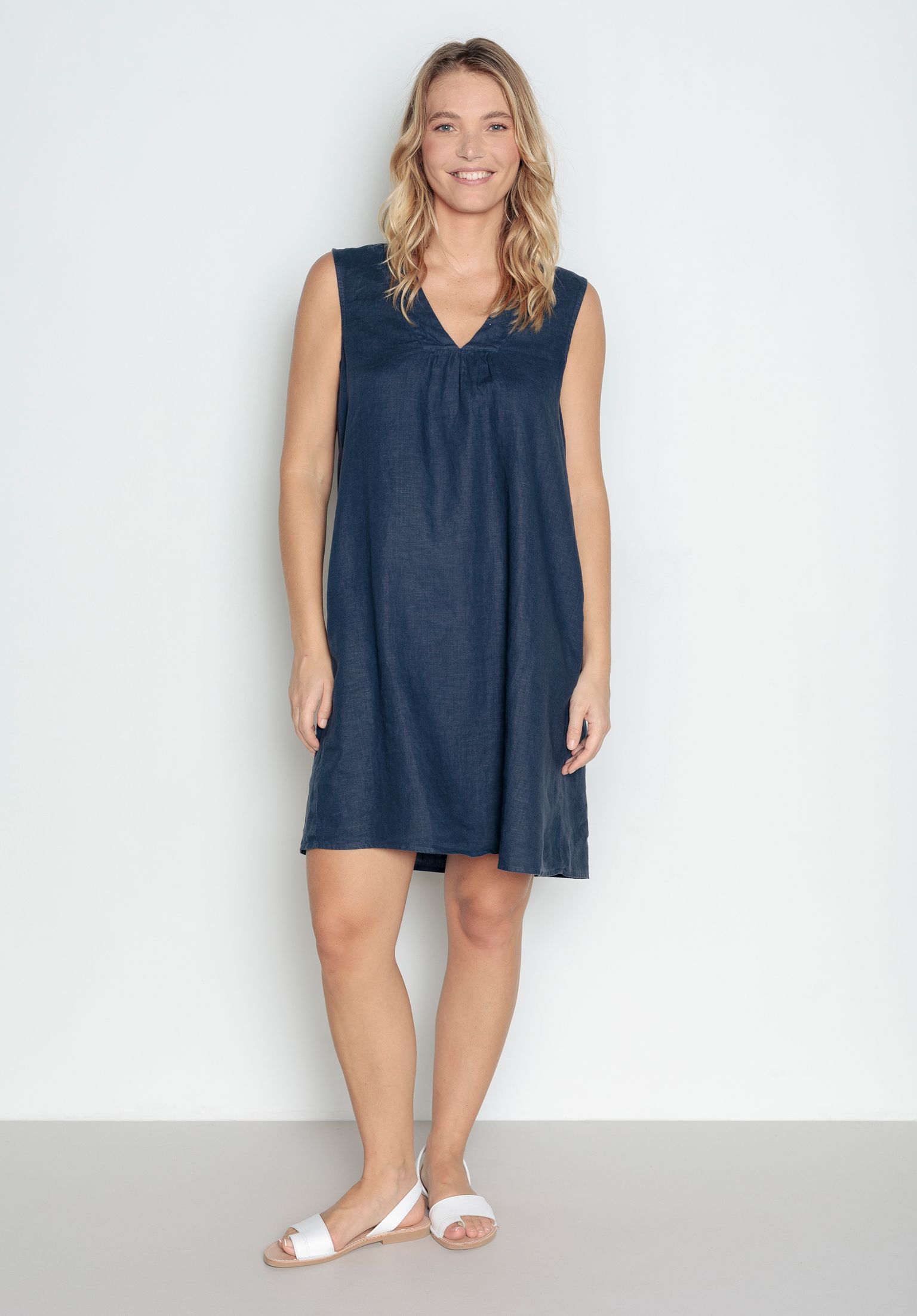 Vestido ILLETES Azul Marino POU NOU