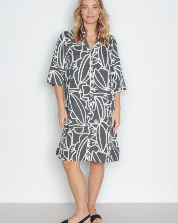 Vestido CAMISERO KUAS Plomo POU NOU