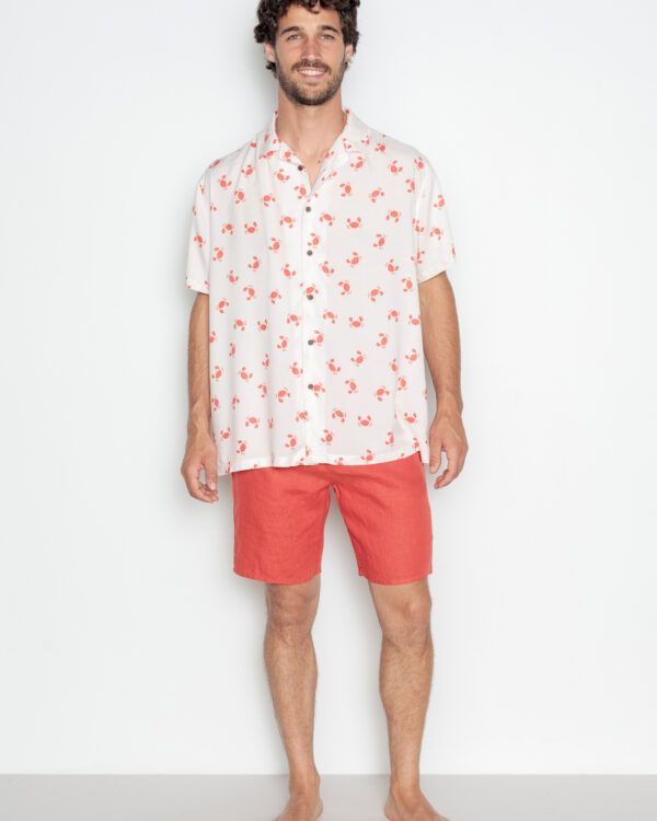 Camisa M/C Cangrejos Blanca  POU NOU