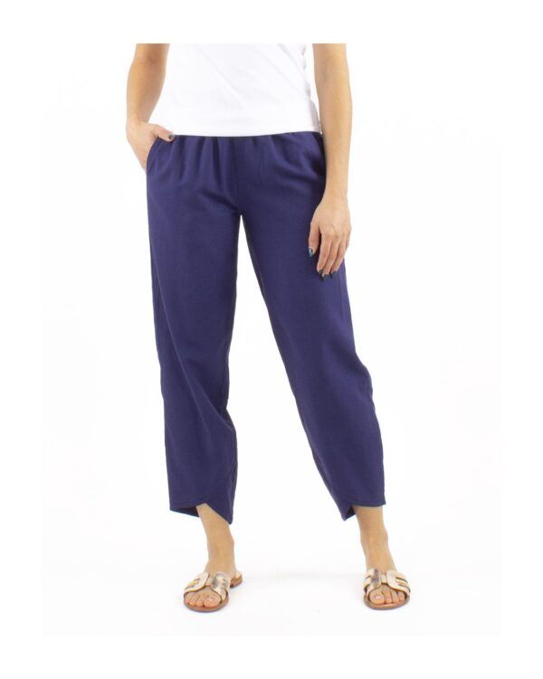 Pantalón Lino/Viscosa Color Marino
