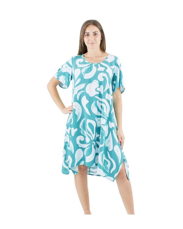 Vestido viscosa ancho Esmeralda