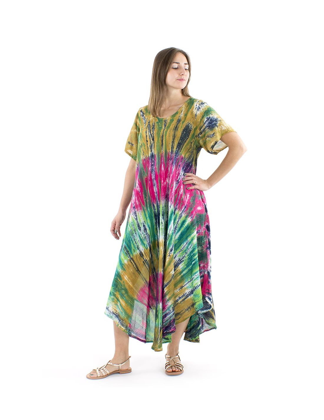 Vestido Paraguas Viscosa M/C Fucsia TU - Imagen 3