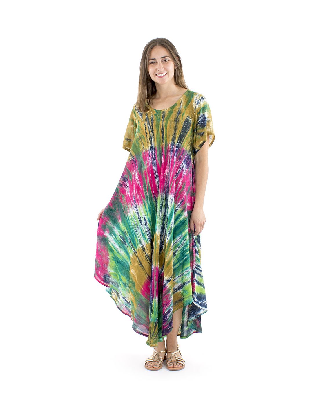 Vestido Paraguas Viscosa M/C Fucsia TU