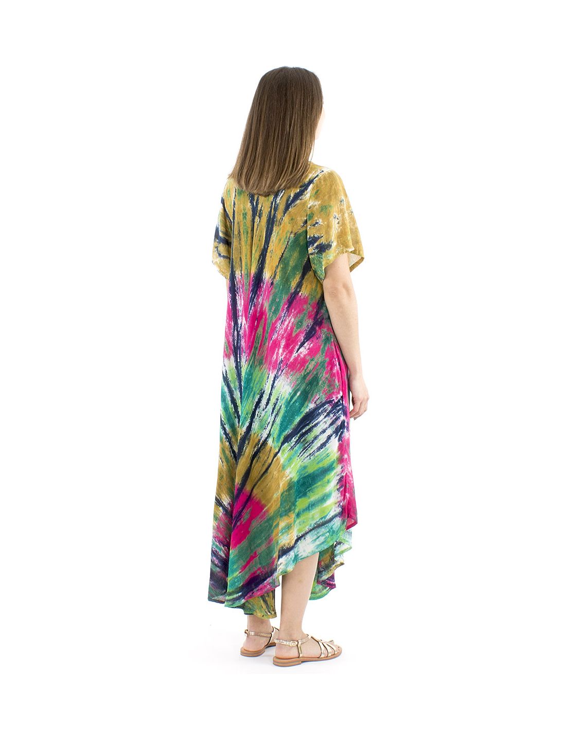 Vestido Paraguas Viscosa M/C Fucsia TU - Imagen 2