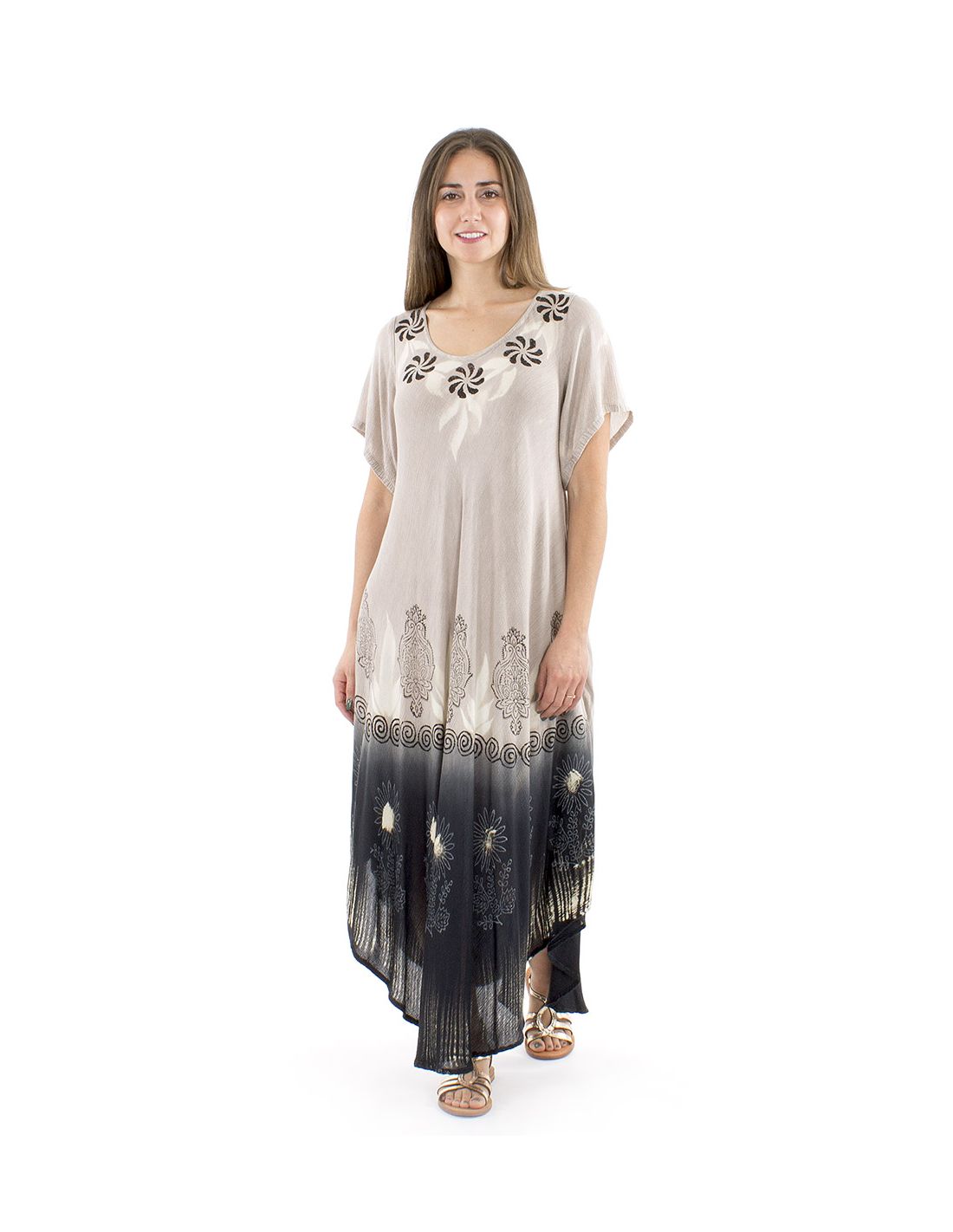 Vestido Paraguas Viscosa M/C Verde Agua TU